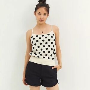 Anthropologie Maeve Knit Polka Dot Tank